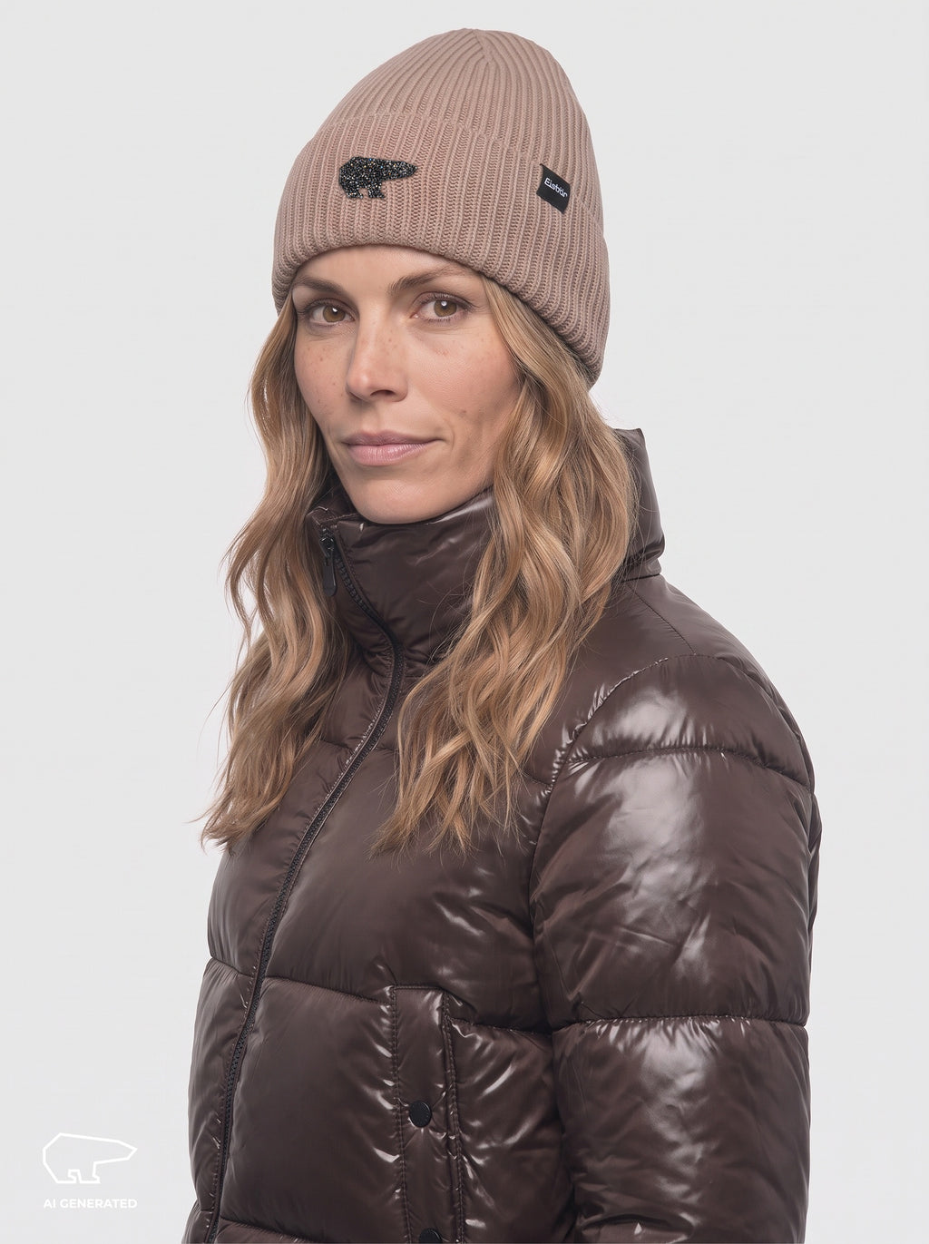 Elena Oversize Crystal Beanie