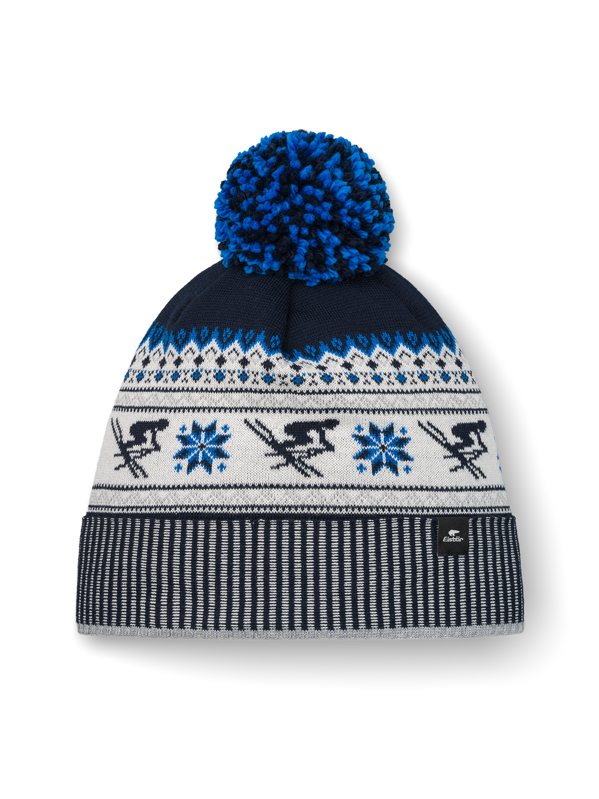 Retro Oversized Pom-Pom Beanie