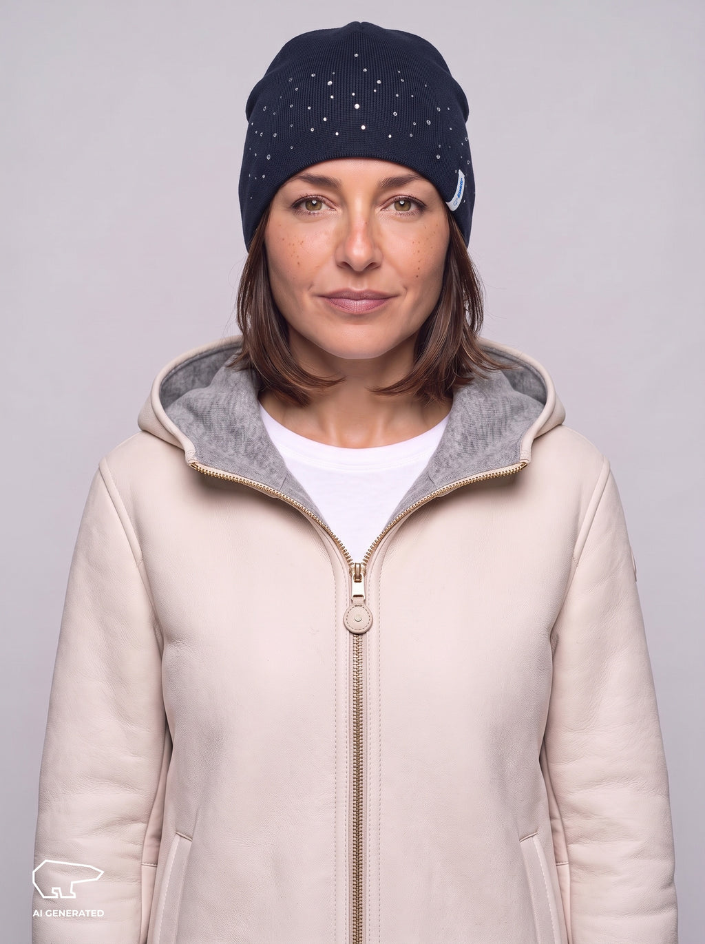 Nesta Oversize Crystal Mütze