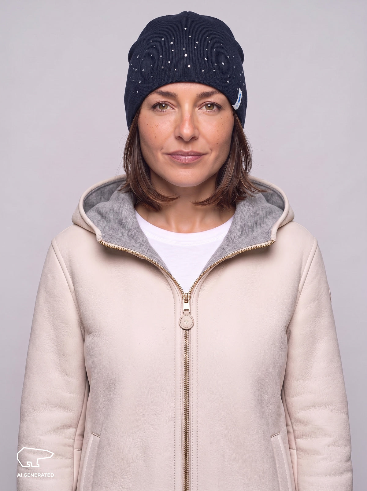 Nesta Oversize Crystal Mütze