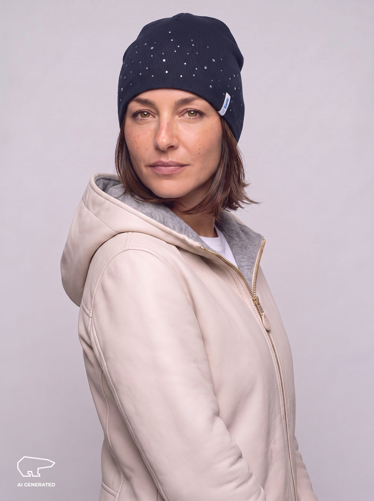 Nesta Oversize Crystal Mütze
