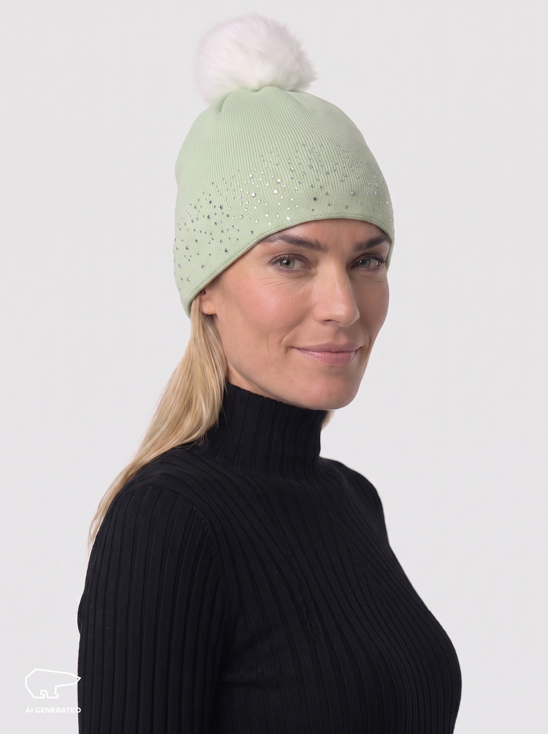 Nalin Lux Crystal Bommelmütze